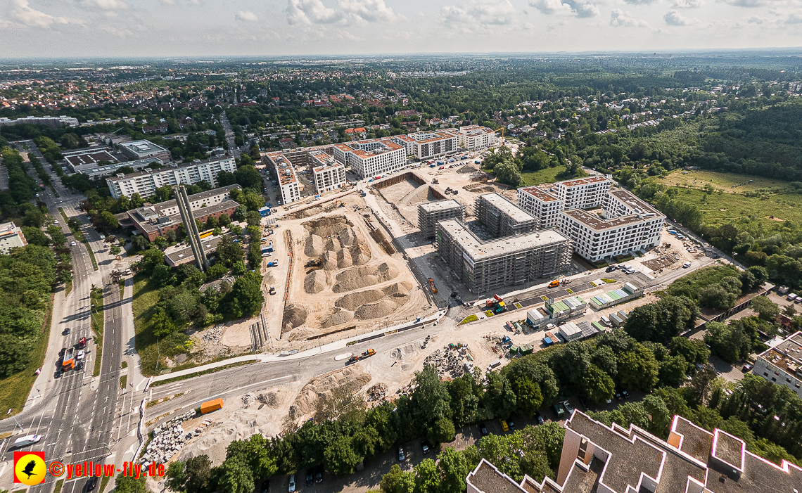 07.06.2023 - Aktuelle Luftbilder aus dem Alexisquartier und Pandion Verde in Neuperlach in München